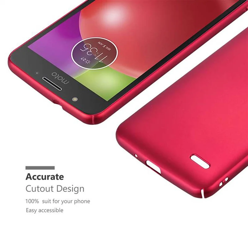 Cadorabo Hülle kompatibel mit Motorola MOTO E4 Hard Case Schutzhülle in Metall Optik gegen Kratzer und Stöße