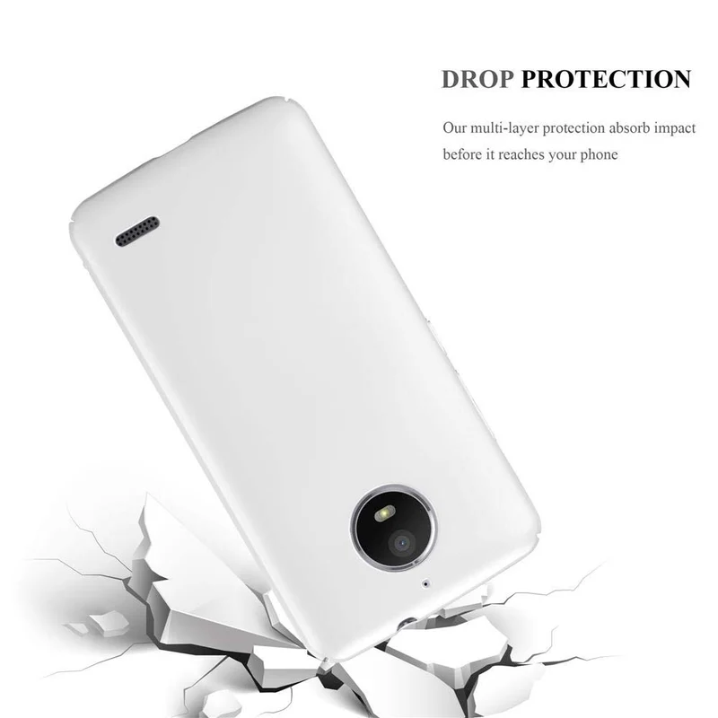 Cadorabo Hülle kompatibel mit Motorola MOTO E4 Hard Case Schutzhülle in Metall Optik gegen Kratzer und Stöße