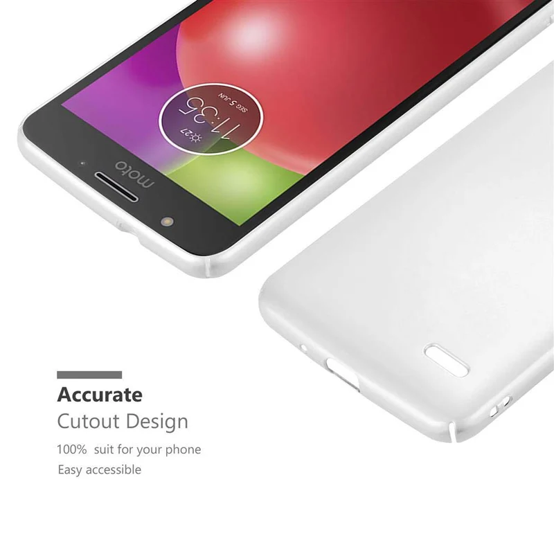 Cadorabo Hülle kompatibel mit Motorola MOTO E4 Hard Case Schutzhülle in Metall Optik gegen Kratzer und Stöße