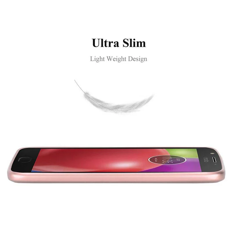 Cadorabo Hülle kompatibel mit Motorola MOTO E4 Hard Case Schutzhülle in Metall Optik gegen Kratzer und Stöße