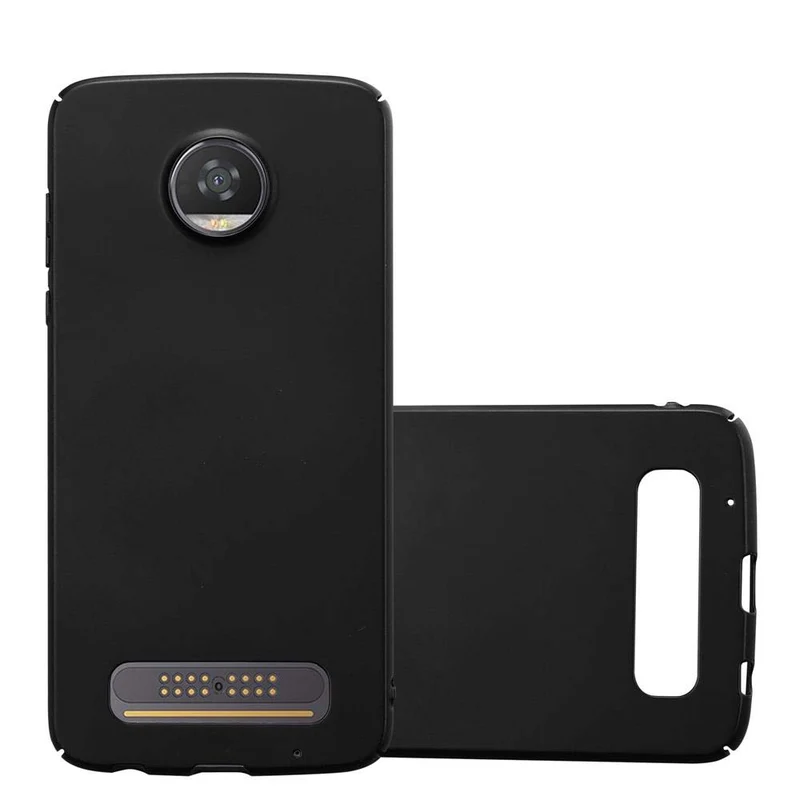 Cadorabo Hülle kompatibel mit Motorola MOTO Z2 PLAY / Z2 FORCE Hard Case Schutzhülle in Metall Optik gegen Kratzer und Stöße