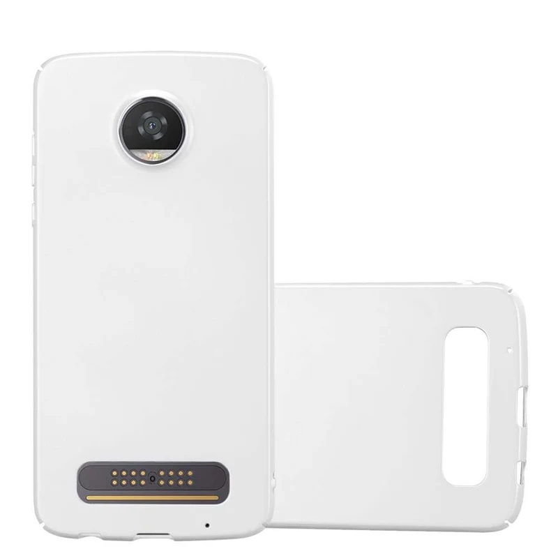 Cadorabo Hülle kompatibel mit Motorola MOTO Z2 PLAY / Z2 FORCE Hard Case Schutzhülle in Metall Optik gegen Kratzer und Stöße