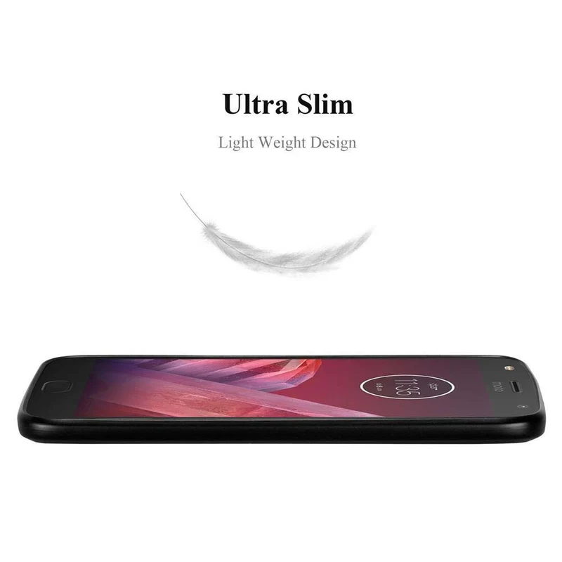 Cadorabo Hülle kompatibel mit Motorola MOTO Z2 PLAY / Z2 FORCE Hard Case Schutzhülle in Metall Optik gegen Kratzer und Stöße