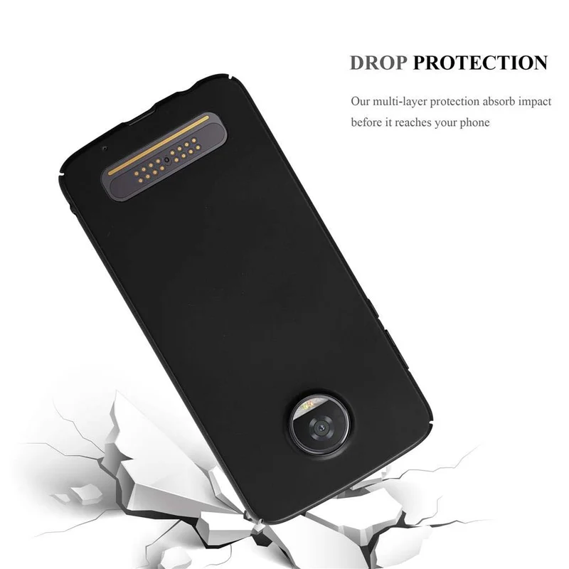 Cadorabo Hülle kompatibel mit Motorola MOTO Z2 PLAY / Z2 FORCE Hard Case Schutzhülle in Metall Optik gegen Kratzer und Stöße