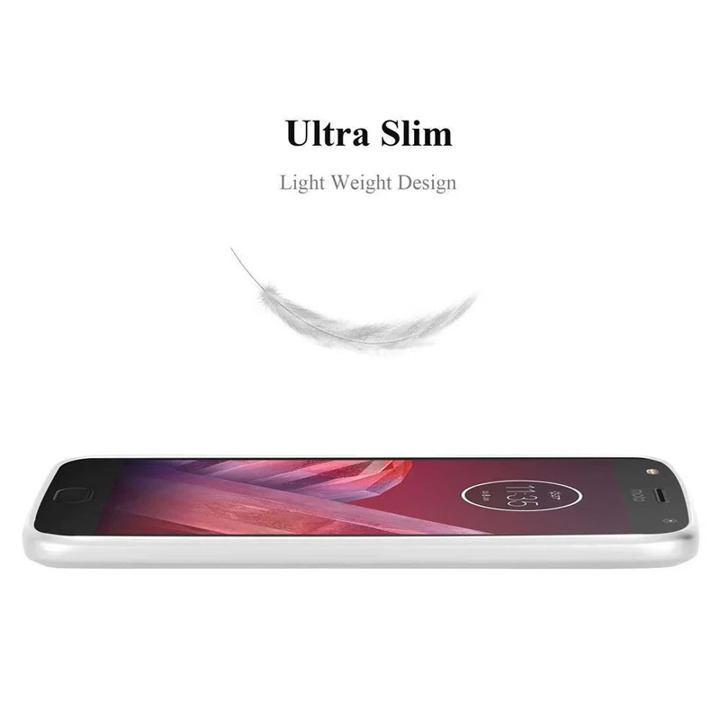 Cadorabo Hülle kompatibel mit Motorola MOTO Z2 PLAY / Z2 FORCE Hard Case Schutzhülle in Metall Optik gegen Kratzer und Stöße