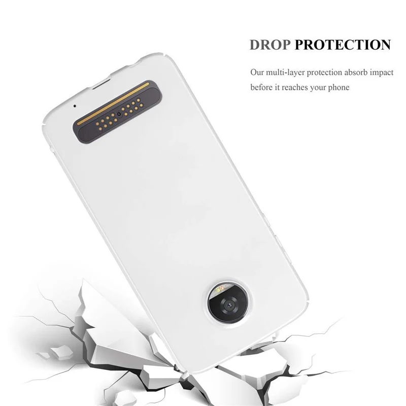 Cadorabo Hülle kompatibel mit Motorola MOTO Z2 PLAY / Z2 FORCE Hard Case Schutzhülle in Metall Optik gegen Kratzer und Stöße
