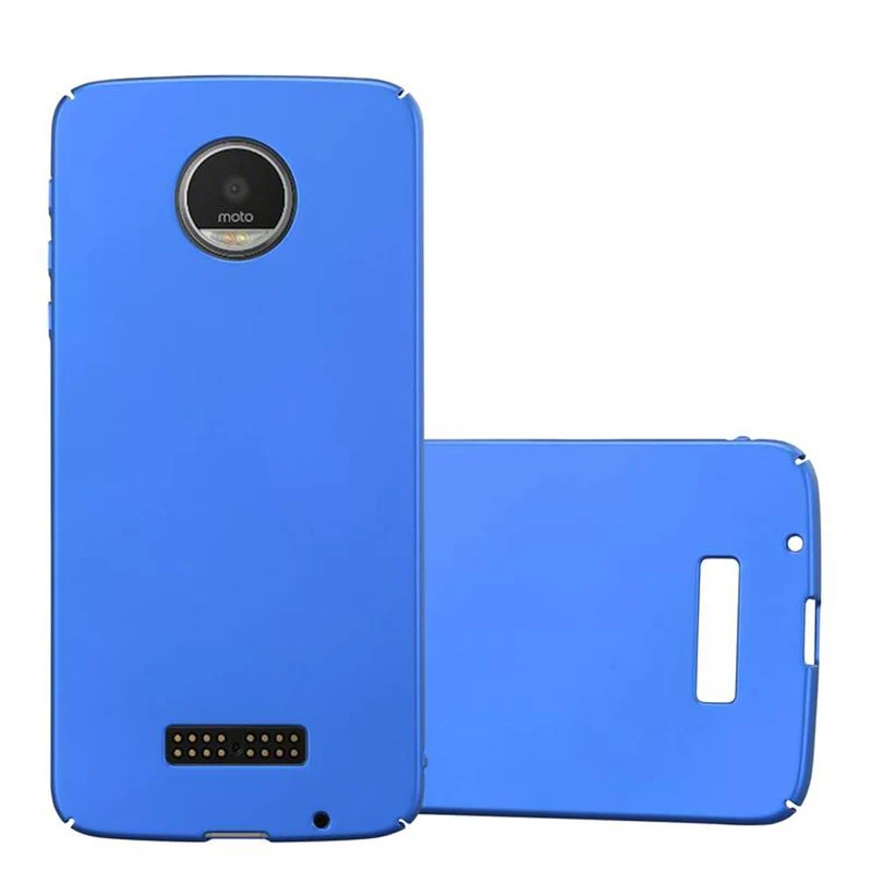 Cadorabo Hülle kompatibel mit Motorola MOTO Z Hard Case Schutzhülle in Metall Optik gegen Kratzer und Stöße