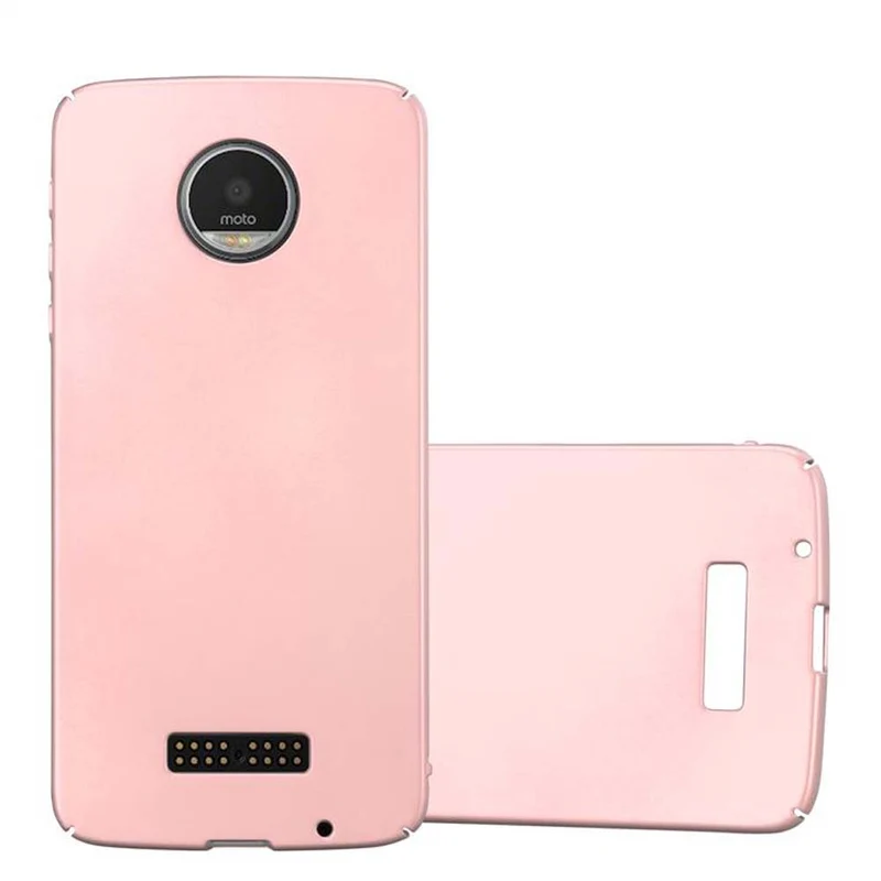 Cadorabo Hülle kompatibel mit Motorola MOTO Z Hard Case Schutzhülle in Metall Optik gegen Kratzer und Stöße