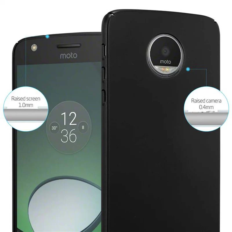 Cadorabo Hülle kompatibel mit Motorola MOTO Z Hard Case Schutzhülle in Metall Optik gegen Kratzer und Stöße
