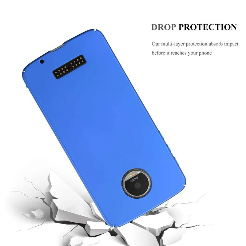 Cadorabo Hülle kompatibel mit Motorola MOTO Z Hard Case Schutzhülle in Metall Optik gegen Kratzer und Stöße