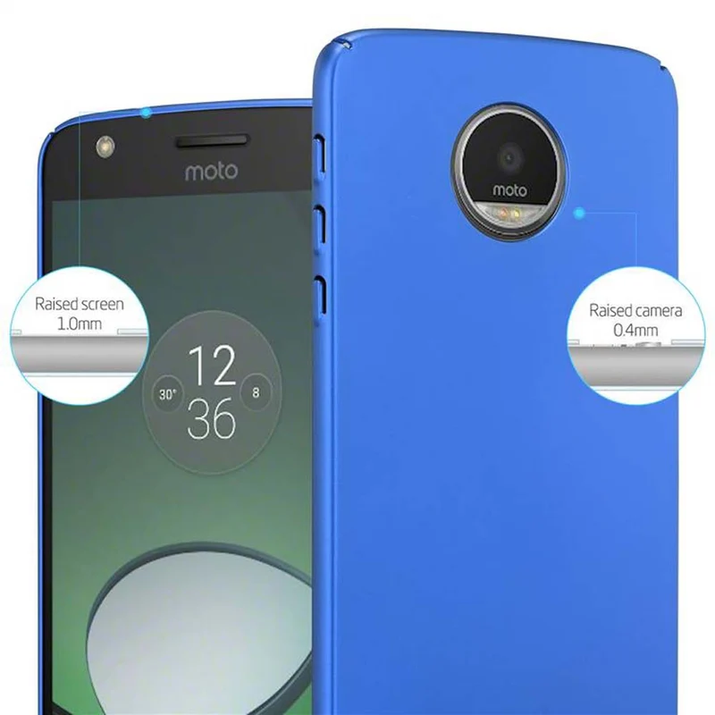 Cadorabo Hülle kompatibel mit Motorola MOTO Z Hard Case Schutzhülle in Metall Optik gegen Kratzer und Stöße
