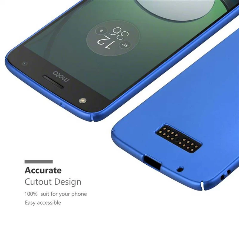 Cadorabo Hülle kompatibel mit Motorola MOTO Z Hard Case Schutzhülle in Metall Optik gegen Kratzer und Stöße