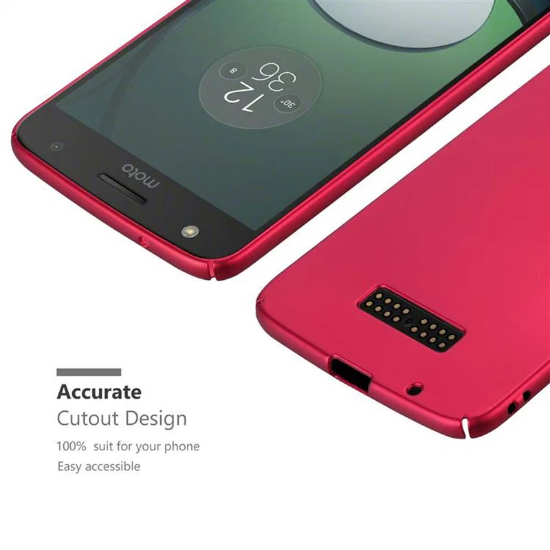 Cadorabo Hülle kompatibel mit Motorola MOTO Z Hard Case Schutzhülle in Metall Optik gegen Kratzer und Stöße