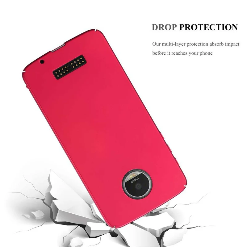 Cadorabo Hülle kompatibel mit Motorola MOTO Z Hard Case Schutzhülle in Metall Optik gegen Kratzer und Stöße