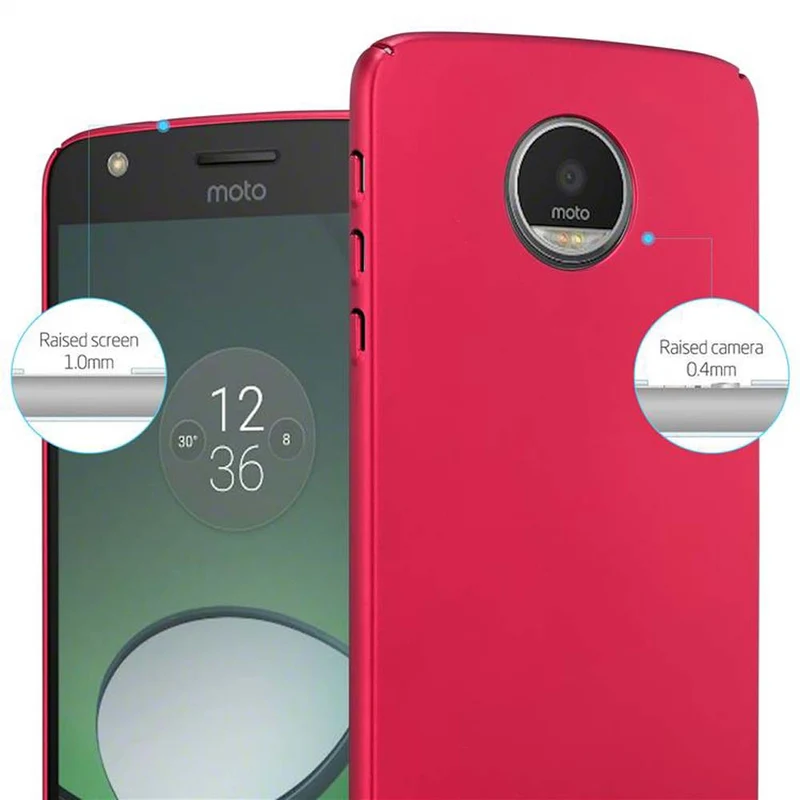 Cadorabo Hülle kompatibel mit Motorola MOTO Z Hard Case Schutzhülle in Metall Optik gegen Kratzer und Stöße