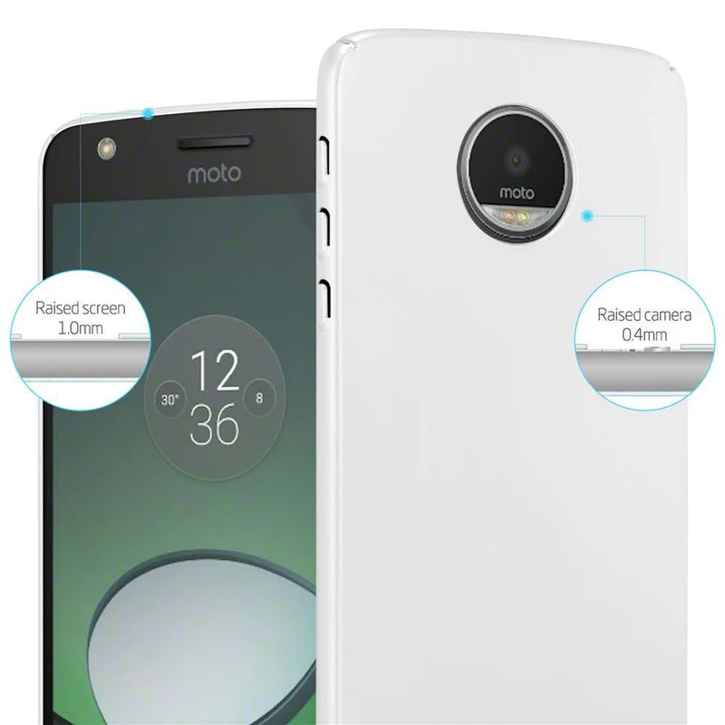 Cadorabo Hülle kompatibel mit Motorola MOTO Z Hard Case Schutzhülle in Metall Optik gegen Kratzer und Stöße