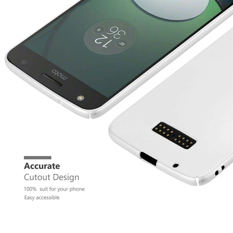 Cadorabo Hülle kompatibel mit Motorola MOTO Z Hard Case Schutzhülle in Metall Optik gegen Kratzer und Stöße