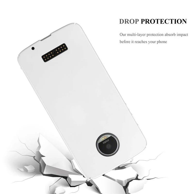 Cadorabo Hülle kompatibel mit Motorola MOTO Z Hard Case Schutzhülle in Metall Optik gegen Kratzer und Stöße