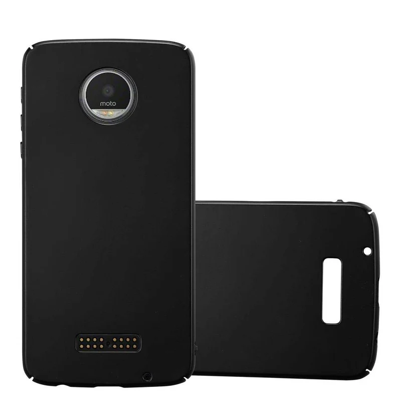 Cadorabo Hülle kompatibel mit Motorola MOTO Z PLAY Hard Case Schutzhülle in Metall Optik gegen Kratzer und Stöße