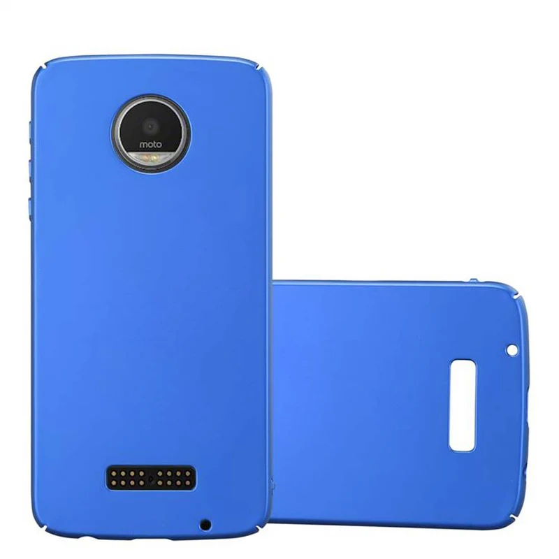 Cadorabo Hülle kompatibel mit Motorola MOTO Z PLAY Hard Case Schutzhülle in Metall Optik gegen Kratzer und Stöße