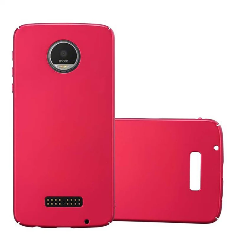 Cadorabo Hülle kompatibel mit Motorola MOTO Z PLAY Hard Case Schutzhülle in Metall Optik gegen Kratzer und Stöße