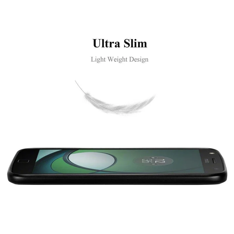 Cadorabo Hülle kompatibel mit Motorola MOTO Z PLAY Hard Case Schutzhülle in Metall Optik gegen Kratzer und Stöße