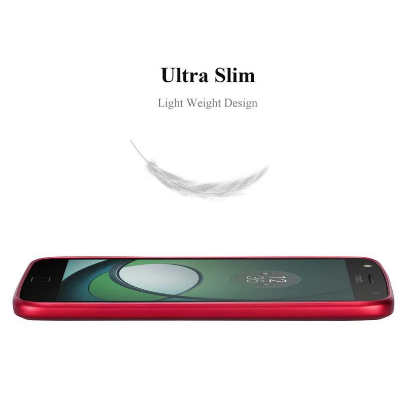 Cadorabo Hülle kompatibel mit Motorola MOTO Z PLAY Hard Case Schutzhülle in Metall Optik gegen Kratzer und Stöße