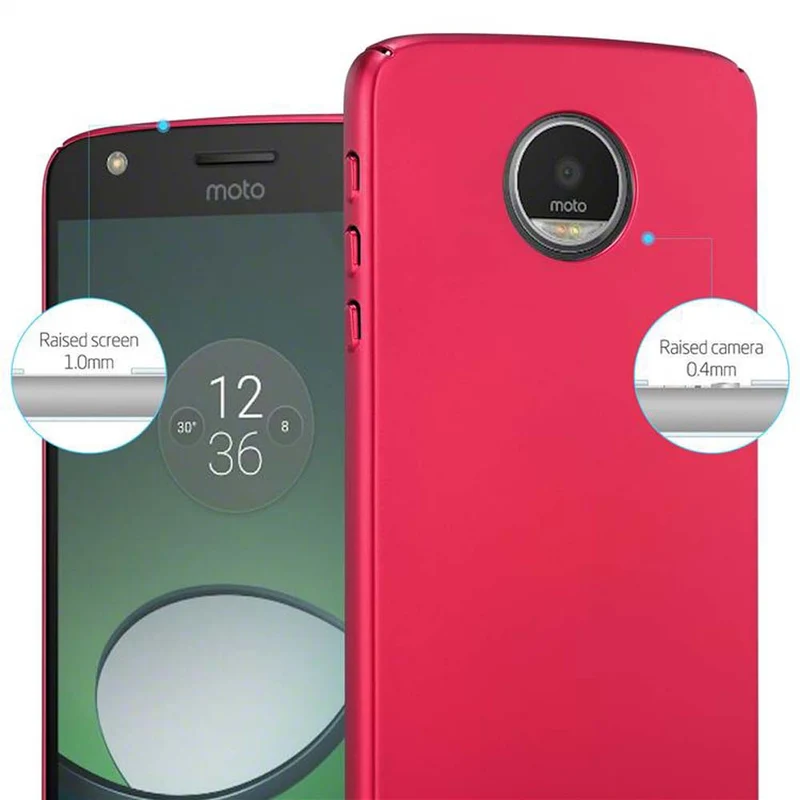 Cadorabo Hülle kompatibel mit Motorola MOTO Z PLAY Hard Case Schutzhülle in Metall Optik gegen Kratzer und Stöße