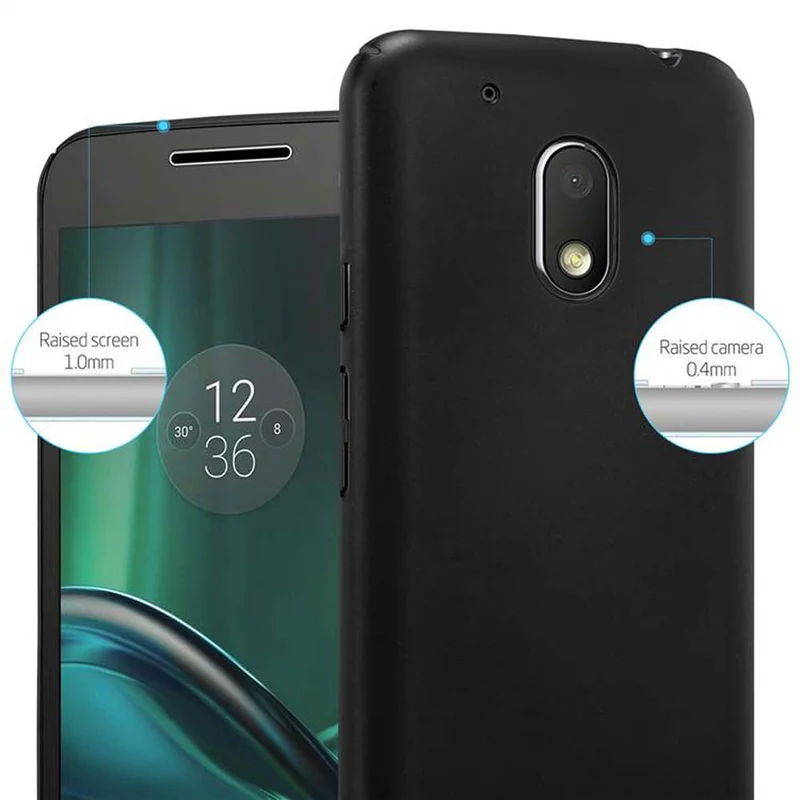Cadorabo Hülle kompatibel mit Motorola MOTO G4 PLAY Hard Case Schutzhülle in Metall Optik gegen Kratzer und Stöße