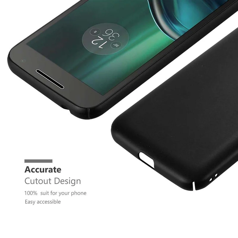 Cadorabo Hülle kompatibel mit Motorola MOTO G4 PLAY Hard Case Schutzhülle in Metall Optik gegen Kratzer und Stöße