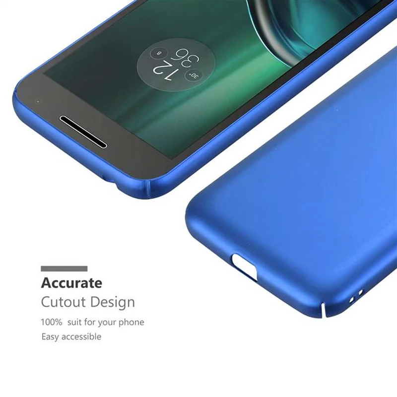 Cadorabo Hülle kompatibel mit Motorola MOTO G4 PLAY Hard Case Schutzhülle in Metall Optik gegen Kratzer und Stöße