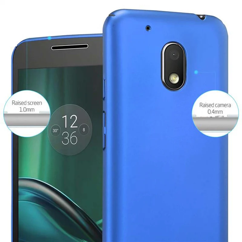 Cadorabo Hülle kompatibel mit Motorola MOTO G4 PLAY Hard Case Schutzhülle in Metall Optik gegen Kratzer und Stöße