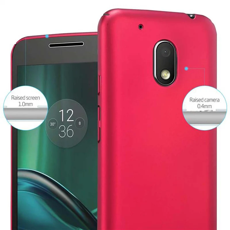 Cadorabo Hülle kompatibel mit Motorola MOTO G4 PLAY Hard Case Schutzhülle in Metall Optik gegen Kratzer und Stöße