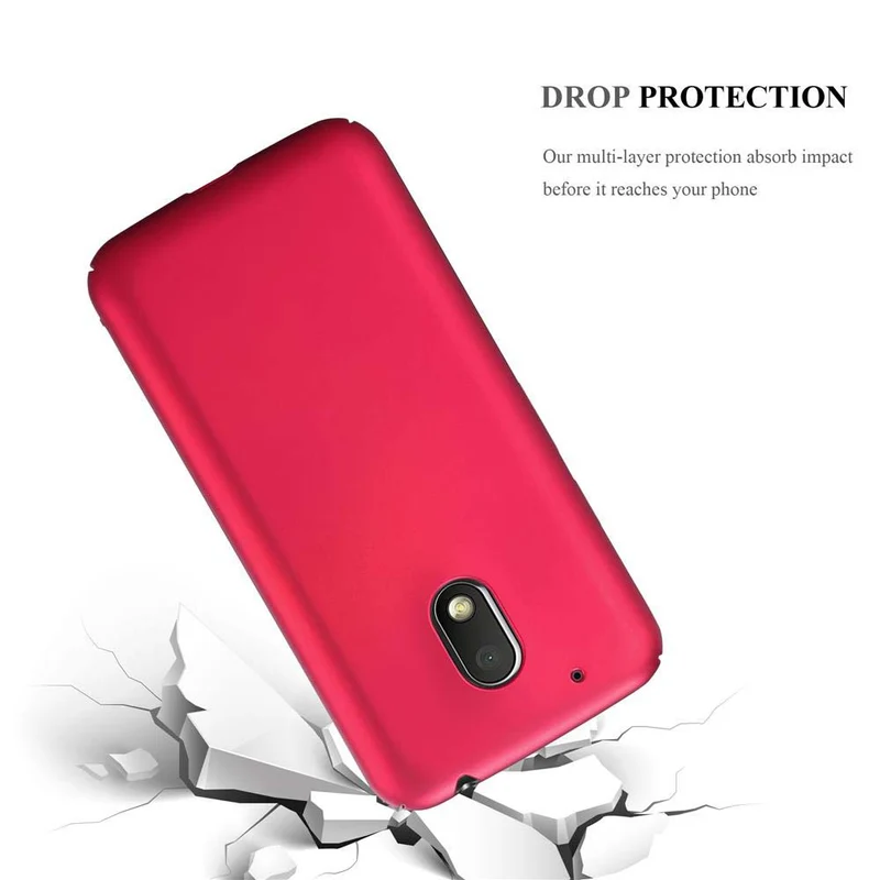 Cadorabo Hülle kompatibel mit Motorola MOTO G4 PLAY Hard Case Schutzhülle in Metall Optik gegen Kratzer und Stöße