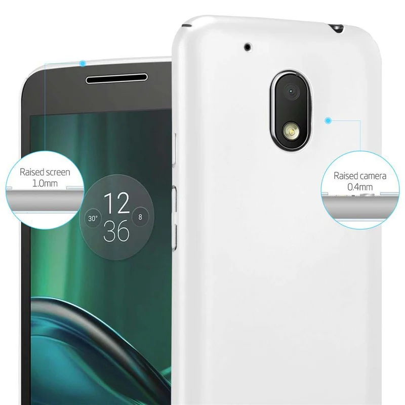 Cadorabo Hülle kompatibel mit Motorola MOTO G4 PLAY Hard Case Schutzhülle in Metall Optik gegen Kratzer und Stöße