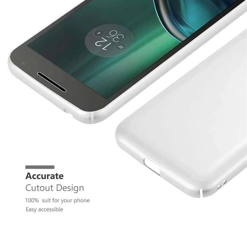 Cadorabo Hülle kompatibel mit Motorola MOTO G4 PLAY Hard Case Schutzhülle in Metall Optik gegen Kratzer und Stöße