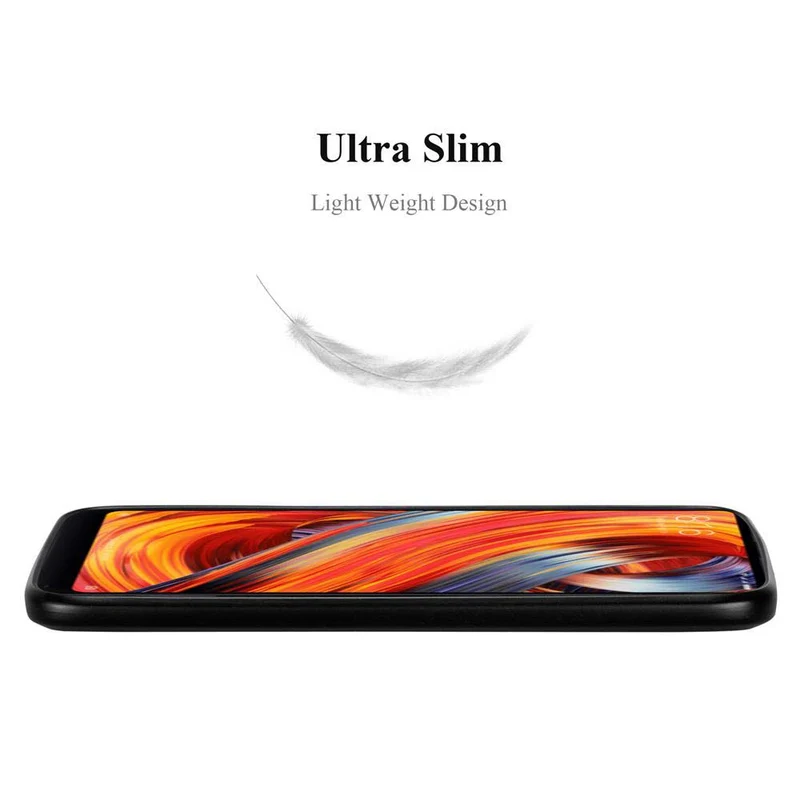 Cadorabo Hülle kompatibel mit Xiaomi Mi MIX 2 Hard Case Schutzhülle in Metall Optik gegen Kratzer und Stöße