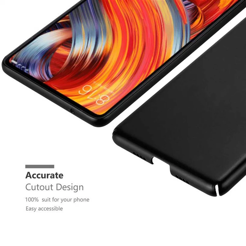 Cadorabo Hülle kompatibel mit Xiaomi Mi MIX 2 Hard Case Schutzhülle in Metall Optik gegen Kratzer und Stöße