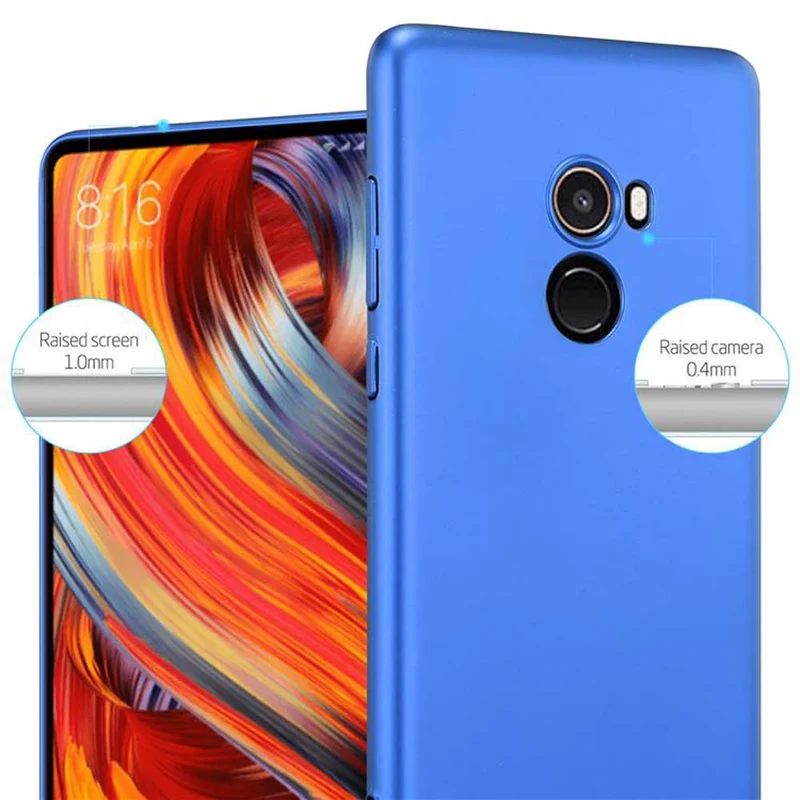 Cadorabo Hülle kompatibel mit Xiaomi Mi MIX 2 Hard Case Schutzhülle in Metall Optik gegen Kratzer und Stöße