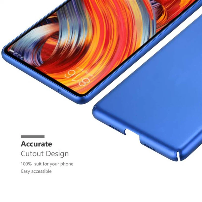 Cadorabo Hülle kompatibel mit Xiaomi Mi MIX 2 Hard Case Schutzhülle in Metall Optik gegen Kratzer und Stöße