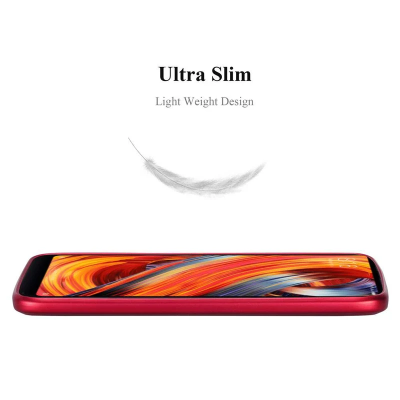 Cadorabo Hülle kompatibel mit Xiaomi Mi MIX 2 Hard Case Schutzhülle in Metall Optik gegen Kratzer und Stöße