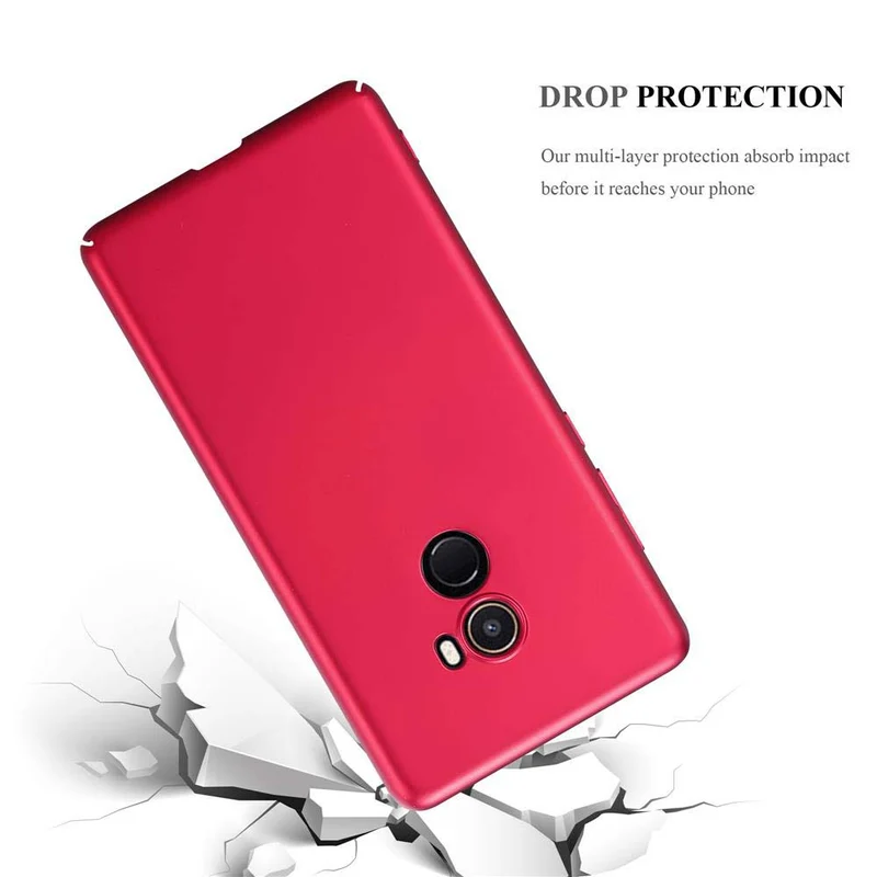 Cadorabo Hülle kompatibel mit Xiaomi Mi MIX 2 Hard Case Schutzhülle in Metall Optik gegen Kratzer und Stöße