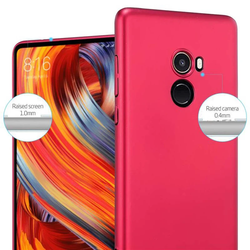 Cadorabo Hülle kompatibel mit Xiaomi Mi MIX 2 Hard Case Schutzhülle in Metall Optik gegen Kratzer und Stöße