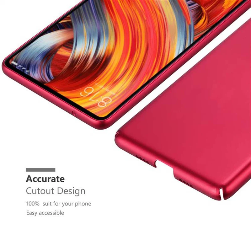 Cadorabo Hülle kompatibel mit Xiaomi Mi MIX 2 Hard Case Schutzhülle in Metall Optik gegen Kratzer und Stöße