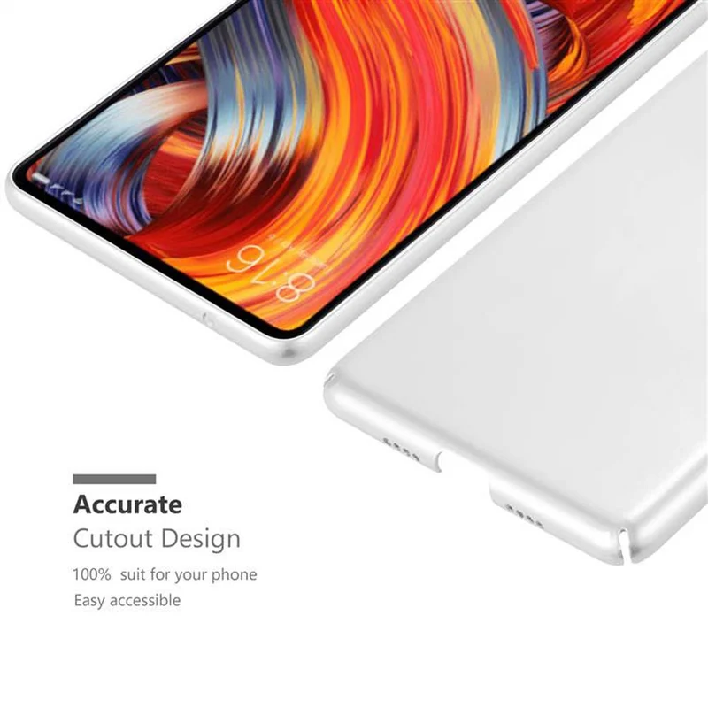 Cadorabo Hülle kompatibel mit Xiaomi Mi MIX 2 Hard Case Schutzhülle in Metall Optik gegen Kratzer und Stöße