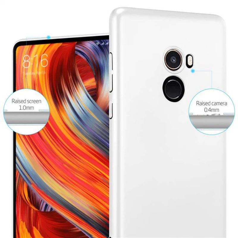 Cadorabo Hülle kompatibel mit Xiaomi Mi MIX 2 Hard Case Schutzhülle in Metall Optik gegen Kratzer und Stöße