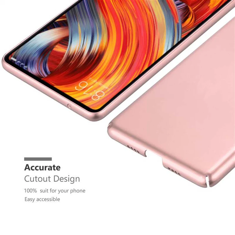 Cadorabo Hülle kompatibel mit Xiaomi Mi MIX 2 Hard Case Schutzhülle in Metall Optik gegen Kratzer und Stöße