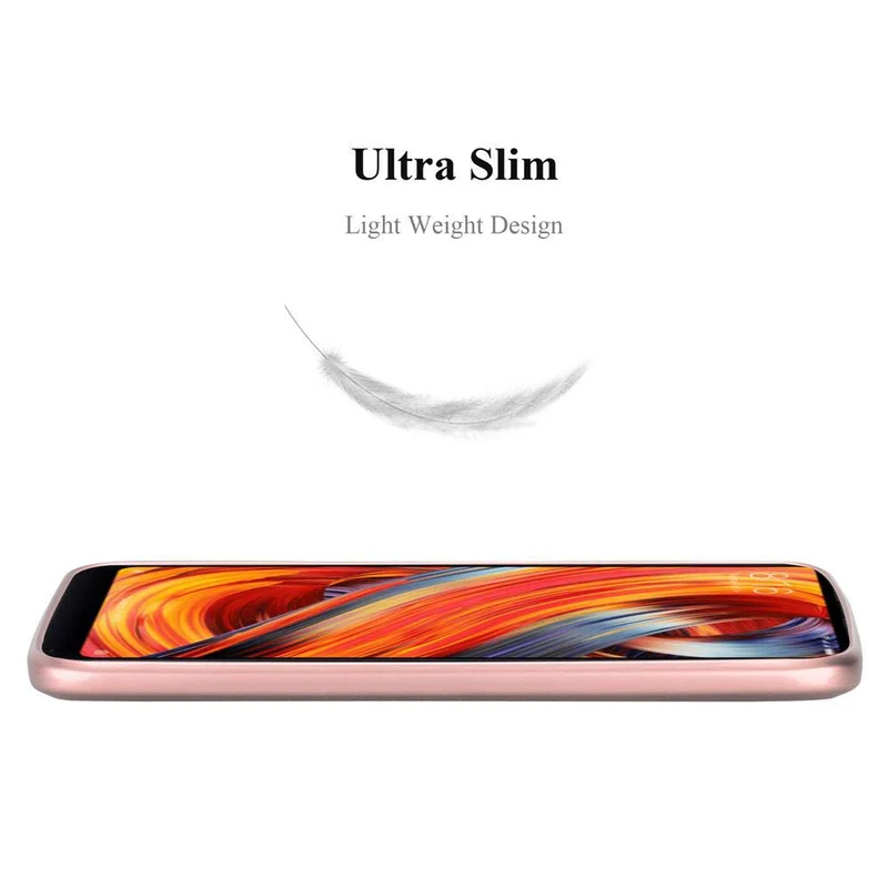 Cadorabo Hülle kompatibel mit Xiaomi Mi MIX 2 Hard Case Schutzhülle in Metall Optik gegen Kratzer und Stöße