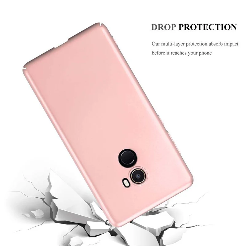Cadorabo Hülle kompatibel mit Xiaomi Mi MIX 2 Hard Case Schutzhülle in Metall Optik gegen Kratzer und Stöße