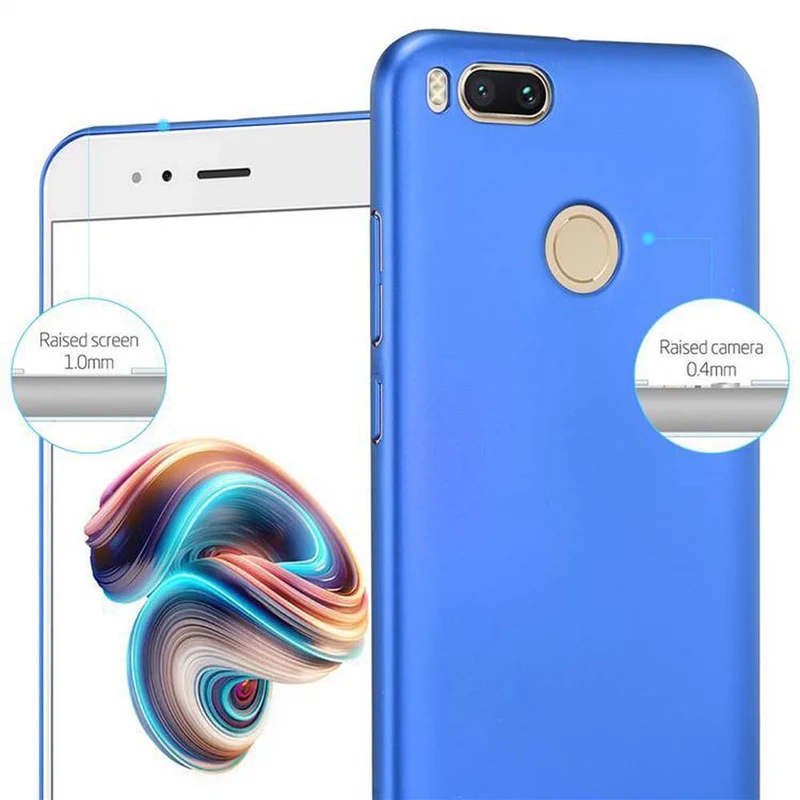 Cadorabo Hülle kompatibel mit Xiaomi Mi A1 / Mi 5X Hard Case Schutzhülle in Metall Optik gegen Kratzer und Stöße